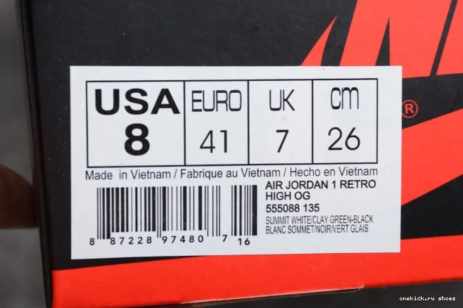 Cheap Air High 1 Green Jordan Clay OG 555088-135 Retro 0705